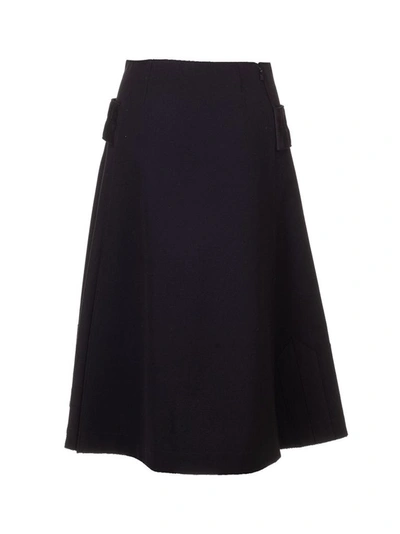 Shop Loewe Women's Black Wool Skirt