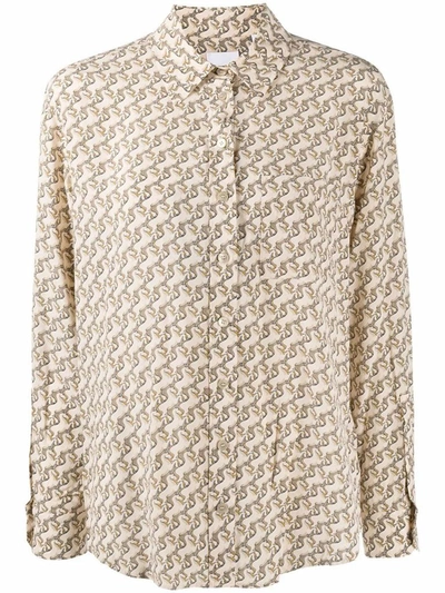 Shop Burberry Women's Beige Silk Shirt