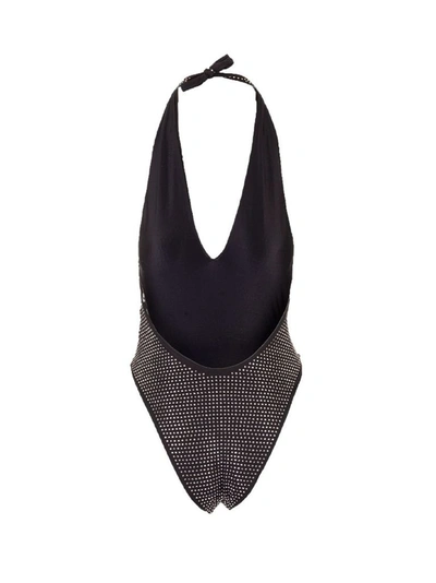 Shop Alessandra Rich Women's Black Polyester One-piece Suit