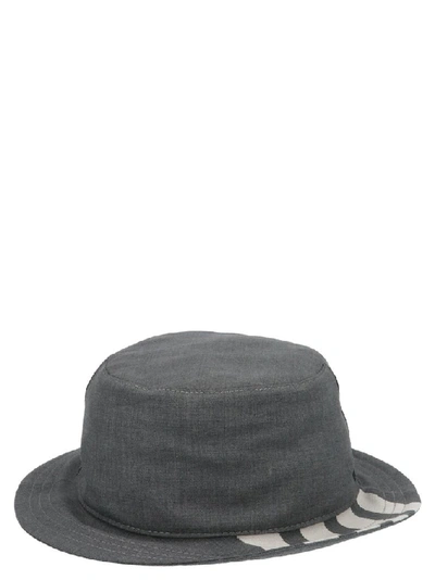 Shop Thom Browne Men's Grey Wool Hat