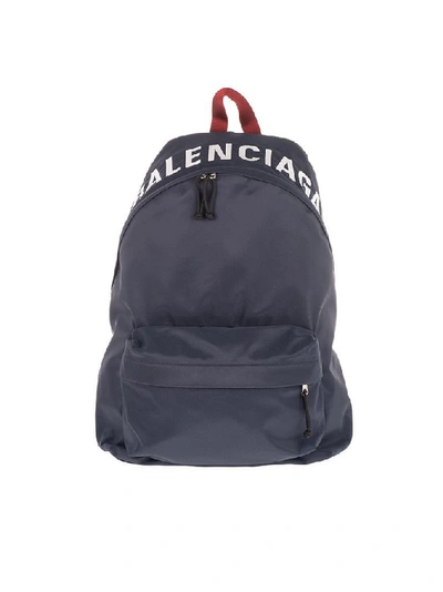 Shop Balenciaga Men's Blue Nylon Backpack