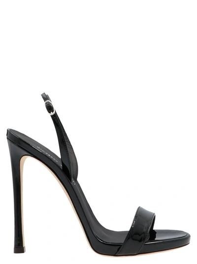 Shop Giuseppe Zanotti Design Women's Black Leather Sandals
