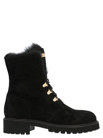 Shop Giuseppe Zanotti Design Women's Black Leather Ankle Boots