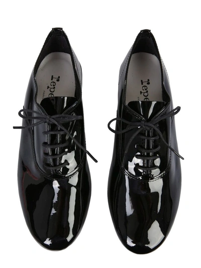 Shop Repetto Women's Black Leather Lace-up Shoes