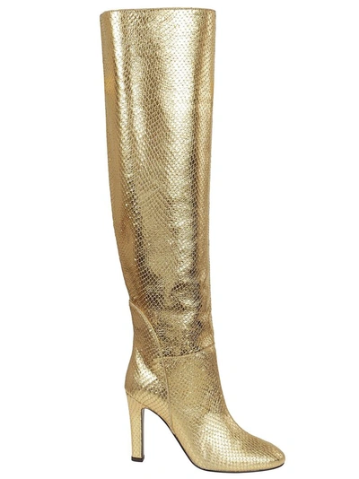 Shop Giuseppe Zanotti Design Women's Gold Leather Boots