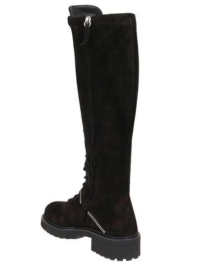 Shop Giuseppe Zanotti Design Women's Black Suede Boots