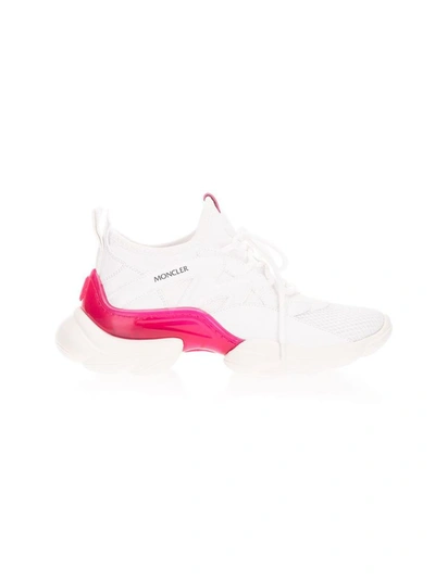 Shop Moncler Women's White Leather Sneakers