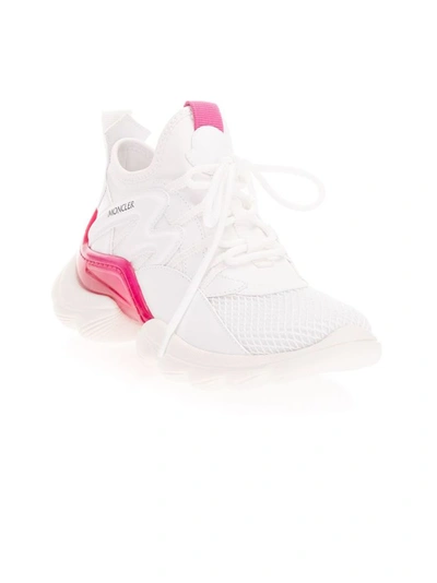 Shop Moncler Women's White Leather Sneakers