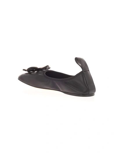 Shop Loewe Women's Black Leather Flats