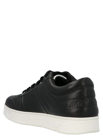 Shop Jimmy Choo Men's Black Leather Sneakers