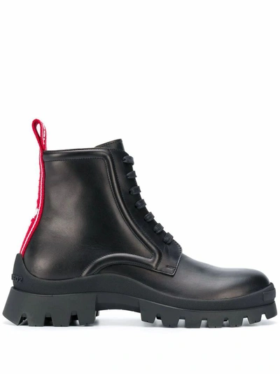 Shop Dsquared2 Men's Black Leather Ankle Boots