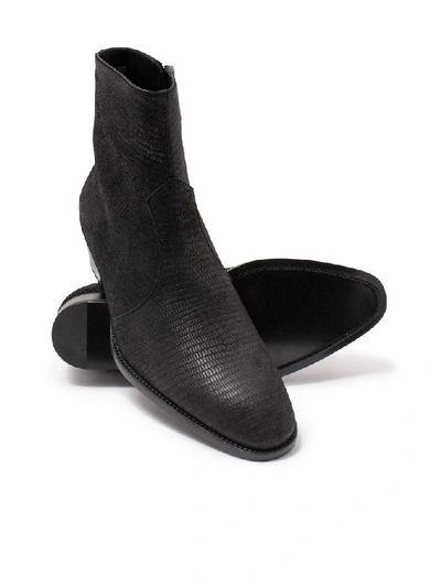 Shop Saint Laurent Men's Black Leather Ankle Boots