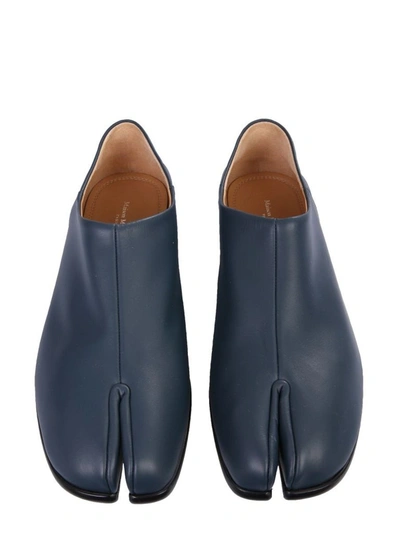 Shop Maison Margiela Men's Blue Leather Loafers