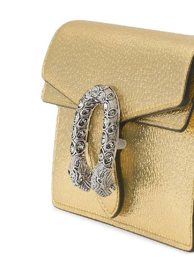 Shop Gucci Women's Gold Leather Shoulder Bag