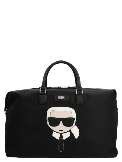 Shop Karl Lagerfeld Women's Black Polyamide Travel Bag