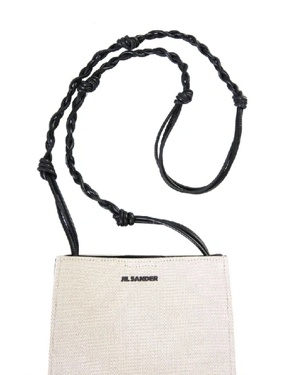 Shop Jil Sander Women's White Cotton Shoulder Bag