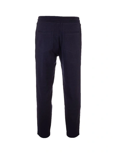 Shop Brunello Cucinelli Men's Blue Wool Joggers