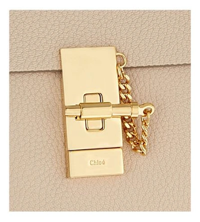 Shop Chloé Drew Leather Shoulder Bag In Abstract+white
