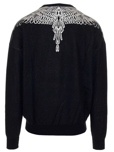 Shop Marcelo Burlon County Of Milan Marcelo Burlon Men's Black Cotton Sweater