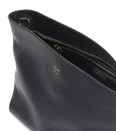 Shop Khaite Adeline Leather Crossbody Bag In Black