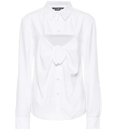 Shop Jacquemus La Chemise Albi Shirt In White