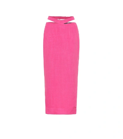 Shop Jacquemus La Jupe Valerie Pencil Skirt In Pink