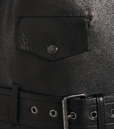 Shop Tom Ford Shearling-trimmed Leather Jacket In Black
