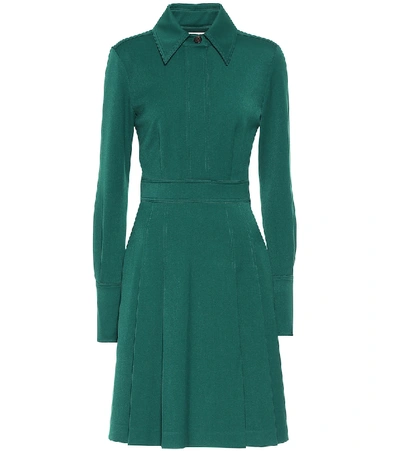 Shop Victoria Victoria Beckham Pleated Midi Dress In Green