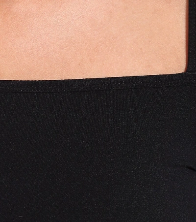 Shop Helmut Lang One-shoulder Jersey Midi Dress In Black