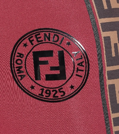 Shop Fendi Ff Biker Shorts In Red