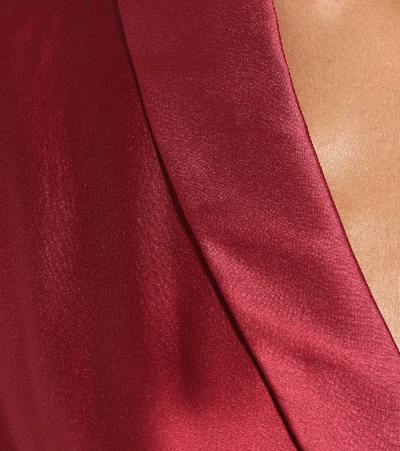 Shop Zimmermann Asymmetric Silk Satin Midi Dress In Red