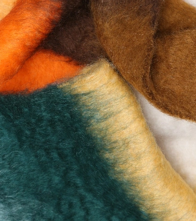 Shop Loewe Striped Mohair And Wool Scarf In Multicoloured