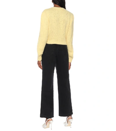 Shop Alessandra Rich Alpaca-blend Sweater In Yellow