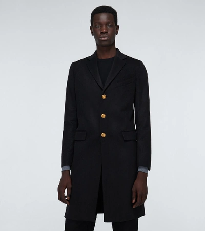 Shop Givenchy Wool And Cashmere Overcoat In Black