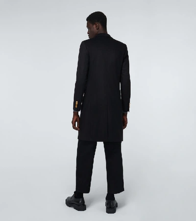 Shop Givenchy Wool And Cashmere Overcoat In Black