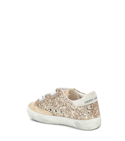 Shop Golden Goose Old School Glitter Sneakers In Gold