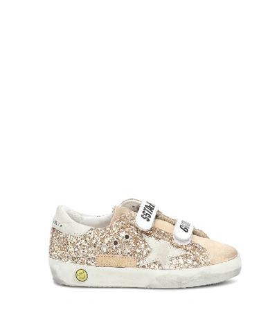 Shop Golden Goose Old School Glitter Sneakers In Gold