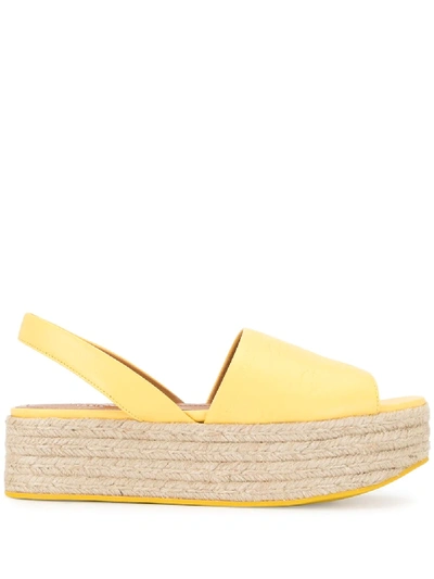 Shop Kenzo 55mm Platform Espadrille Sandals In Yellow