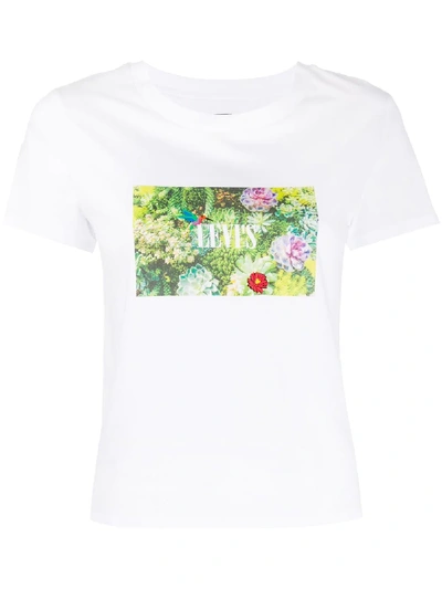 Shop Levi's Graphic Surf Logo T-shirt In White