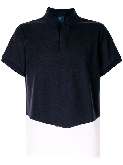 Shop Kent & Curwen Two-tone Polo Shirt In Blue