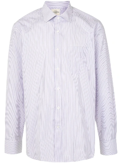 Shop Kent & Curwen Gestreiftes Hemd In Purple