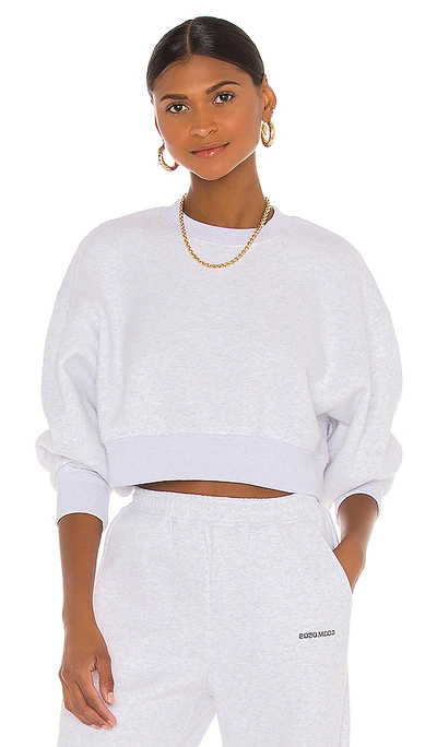 Shop Atoir X Rozalia Cropped Sweatshirt In Light Grey Marble