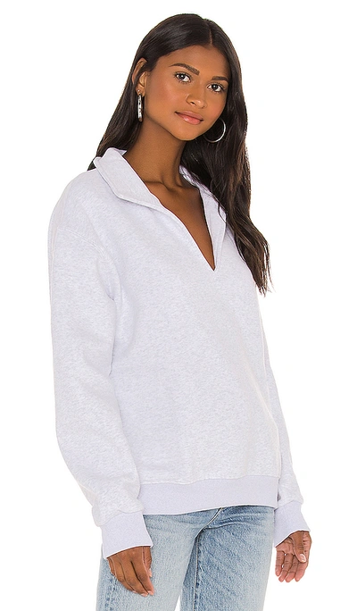 Shop Atoir X Rozalia Collared Sweatshirt In Light Grey Marble