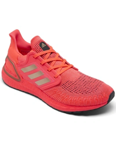 Shop Adidas Originals Adidas Women's Ultraboost 20 Running Sneakers From Finish Line In Signal Pink, Copper Metal