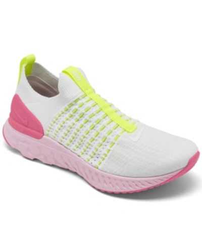 Shop Nike Women's React Phantom Run Flyknit 2 Running Sneakers From Finish Line In White