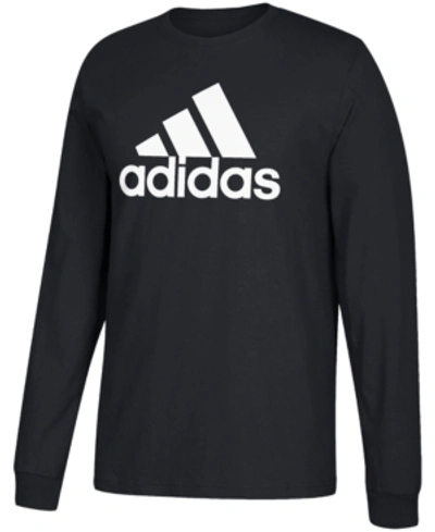 Shop Adidas Originals Adidas Men's Logo Long-sleeve T-shirt In Black