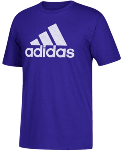 Shop Adidas Originals Adidas Men's Logo Mesh T-shirt In Regal Purple