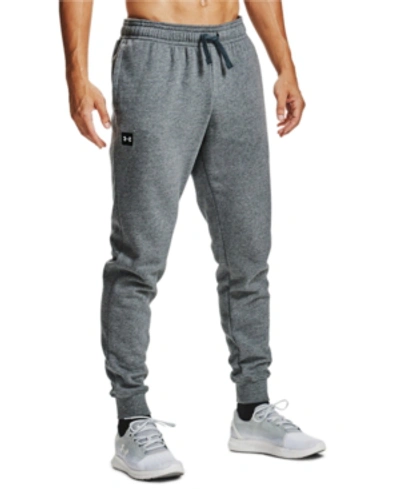 Shop Under Armour Men's Rival Fleece Joggers In Pitch Grey Heather