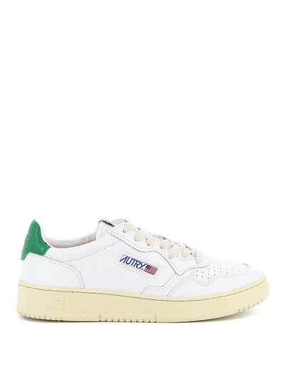 Shop Autry Sneakers Leather In White Green