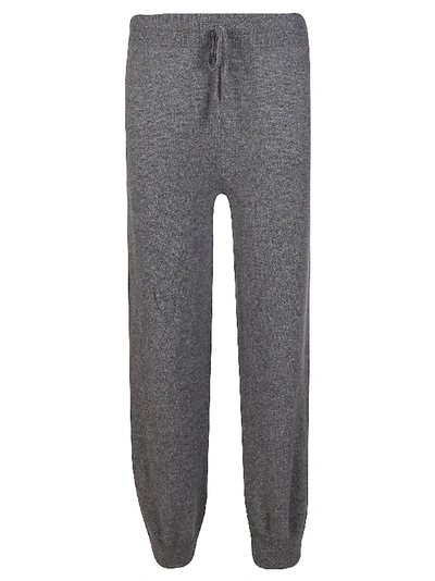Shop Agnona Grey Cashmere Track Pants
